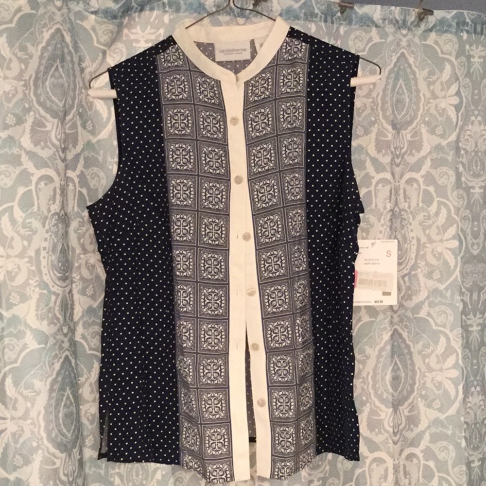 Liz Claiborne Sleeveless Top NWT Size S